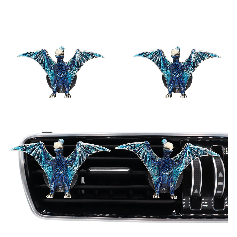 2pcs Retro Enamel Dragon Vent Clips Car Accessories for Teens,Refillable Car Diffuser