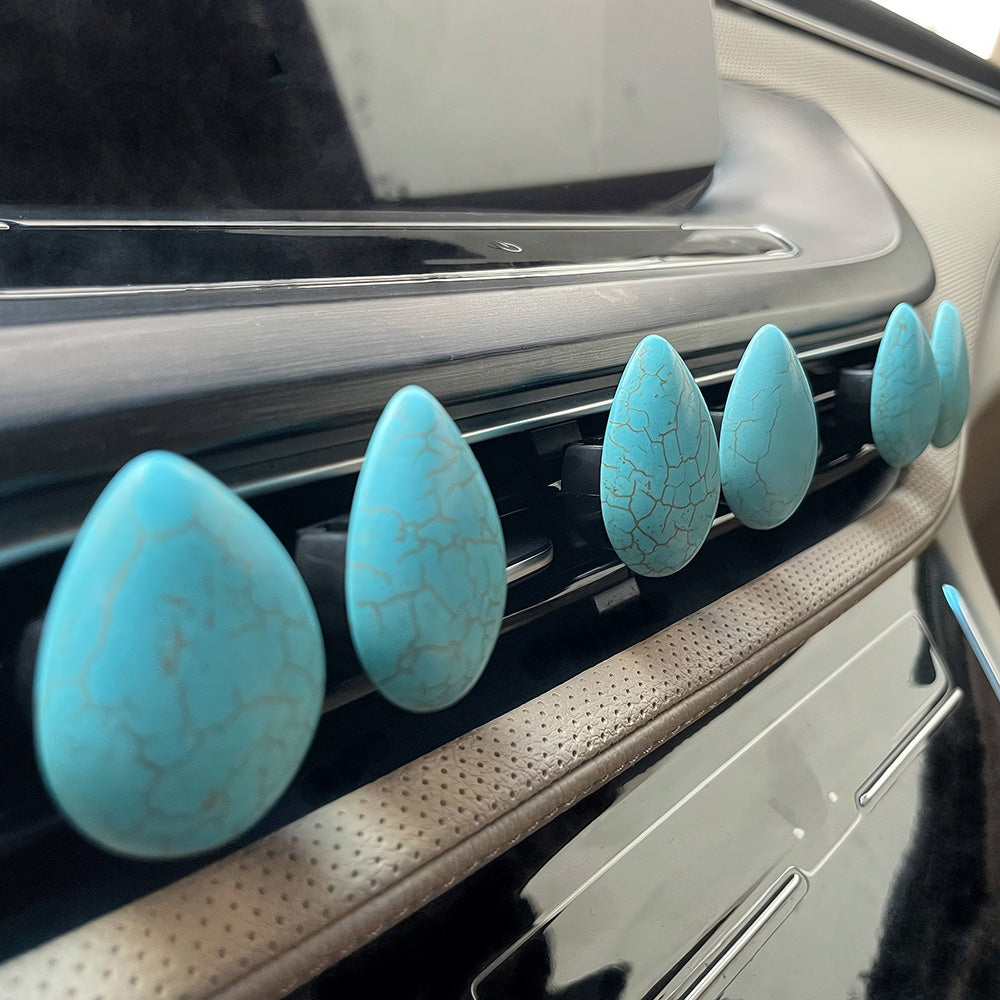 6pcs Boho Car Vent Clips Accessories,Turquoise Car Air Freshener Vent Clips