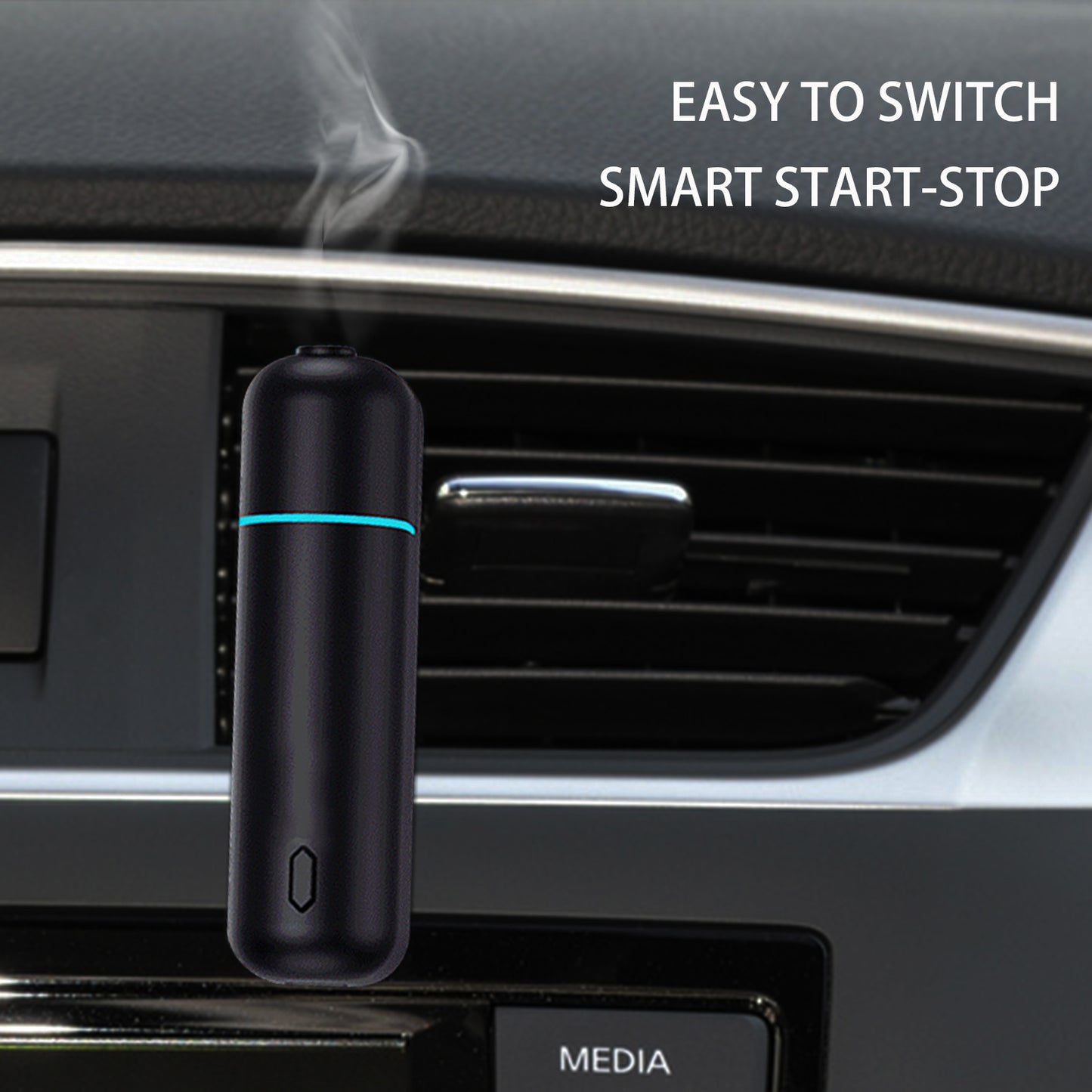 Electric Car Diffuser,Car Essential Oil Diffuser, Adjustable Smart Car Air Freshener Auto Diffuser,Refillable Usb Diffuser Car Vent Clips,Pocket Diffuser,Car Gift for Father Mother