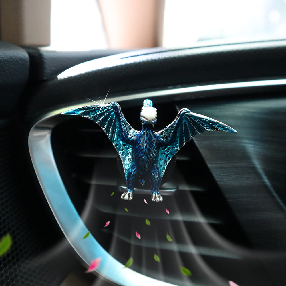 2pcs Retro Enamel Dragon Vent Clips Car Accessories for Teens,Refillable Car Diffuser