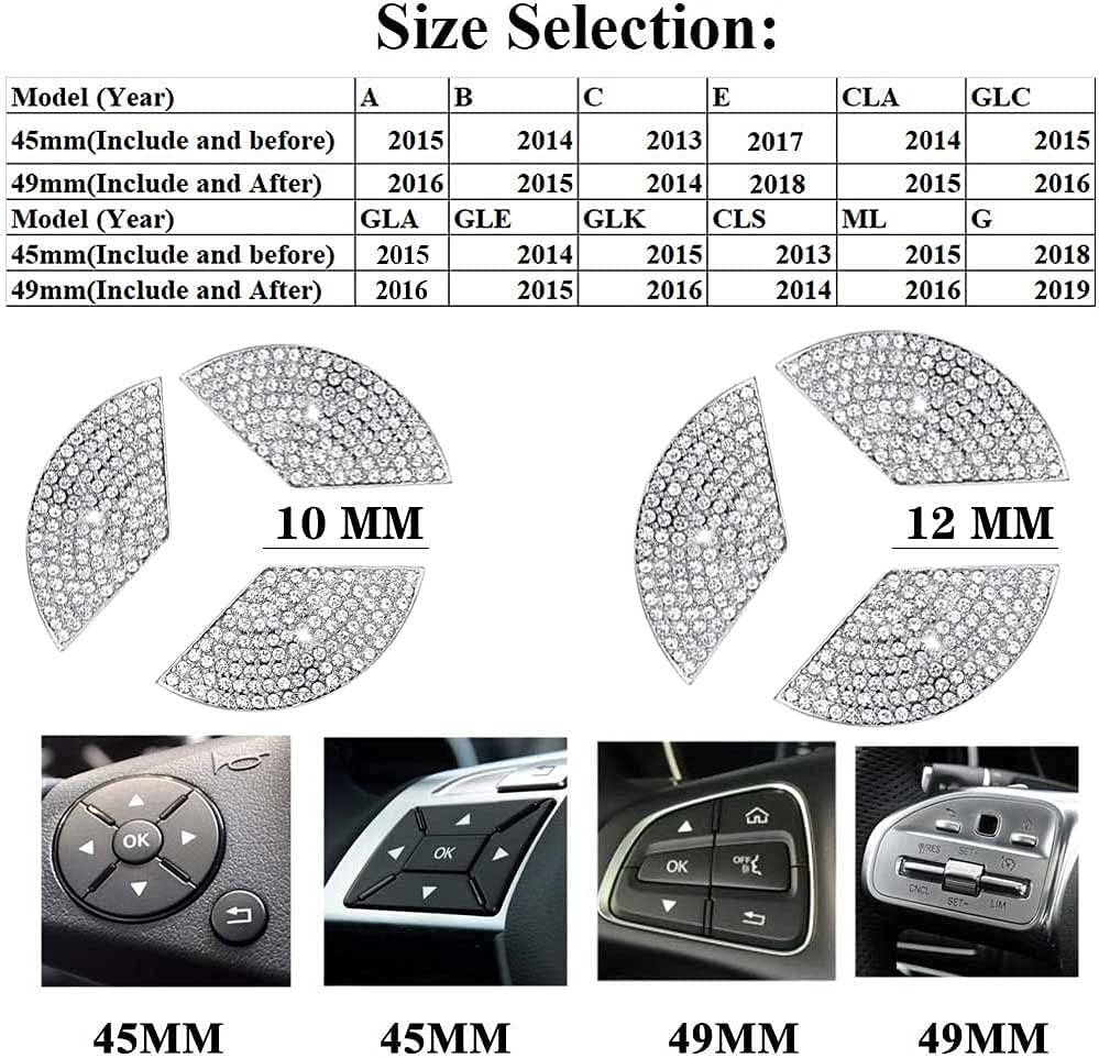 Bling Car Steering Wheel Diamond Sticker for Benz,Toyota,Honda,Lexus,Audi,CRV Accord RAV4